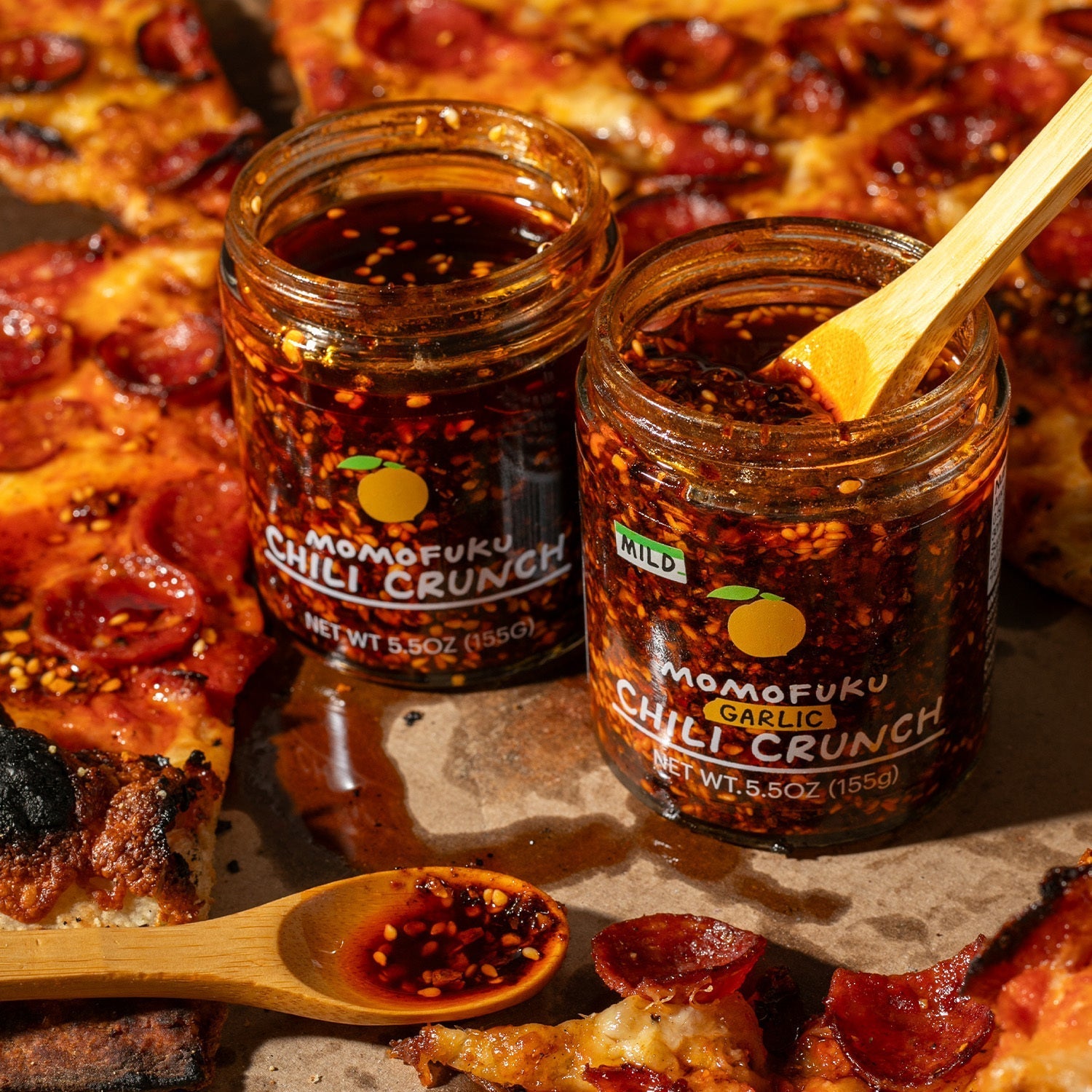 original and mild garlic chili crunch